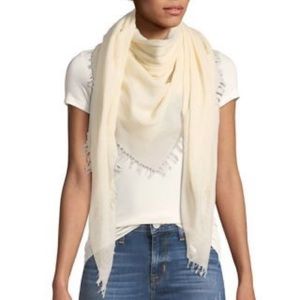Vince Italian Virgin Wool Cream Scarf